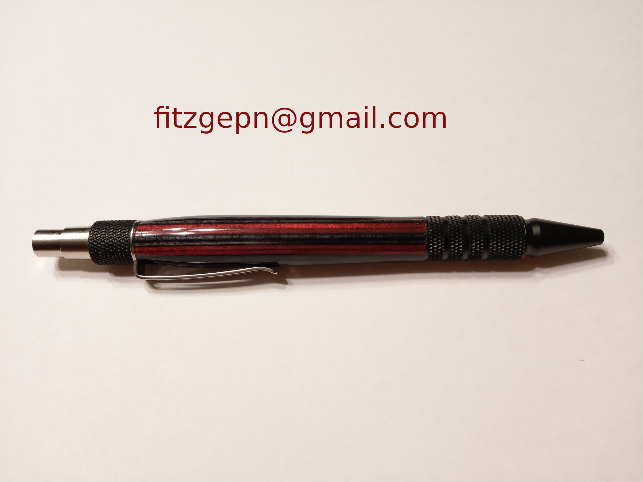 Frogwood Red/Black pen by Patrick Fitzgerald - limited edition color available on request
