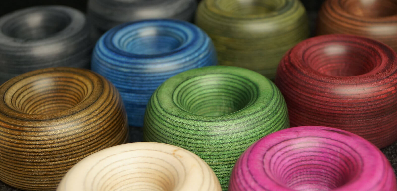 selection of color sample turnings
